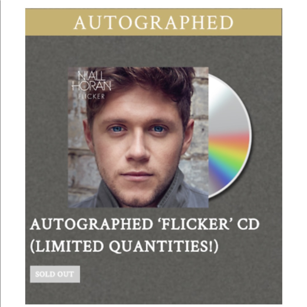 Signed Niall Horan Flicker book+cd